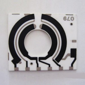 Thick film circuit position sensor resistance board